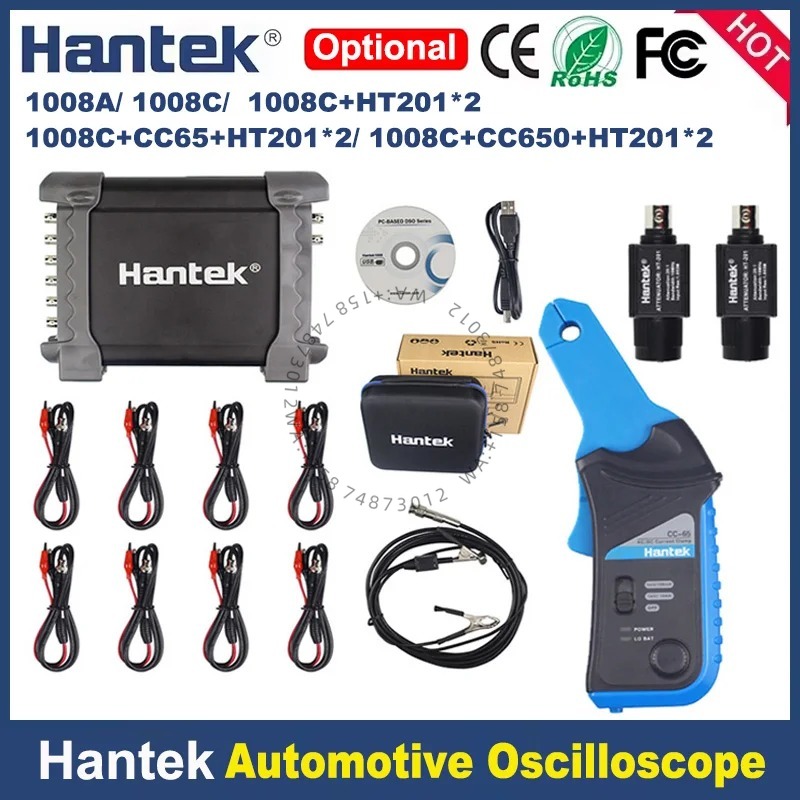Automotive Diagnostic Oscilloscope 8 Channel - Hantek 1008c: instrumento de diagnóstico para