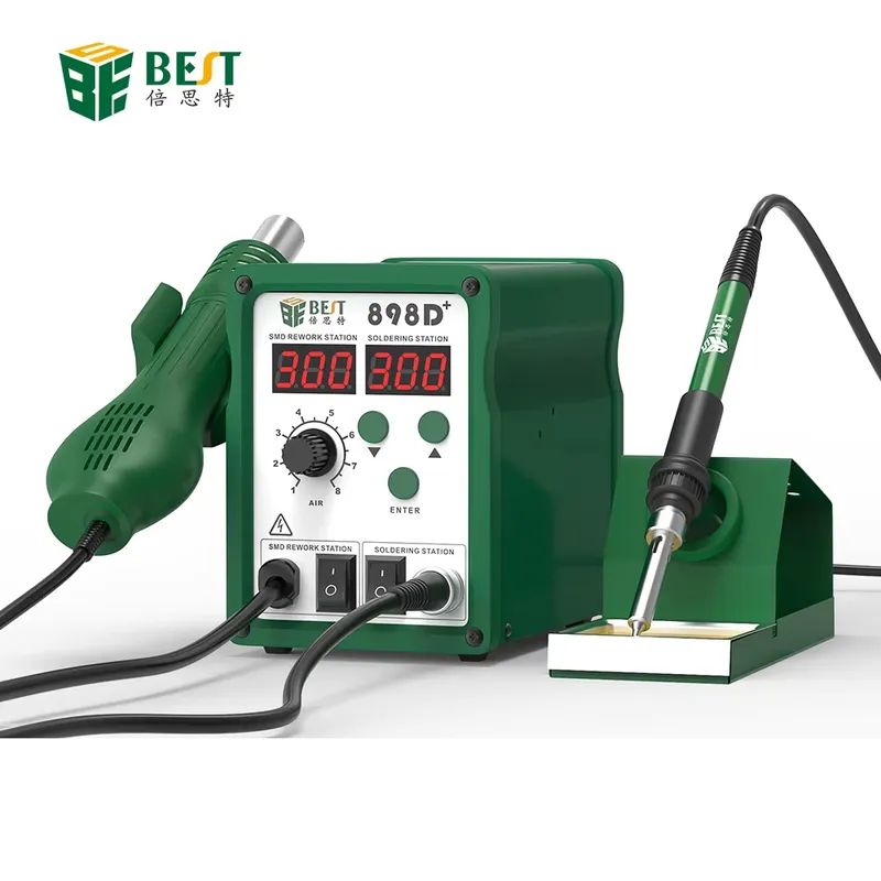 Smd Rework Station Hot Air Soldering 2 In 1 - Estación de Soldadura Digital BST-898d+ Nueva