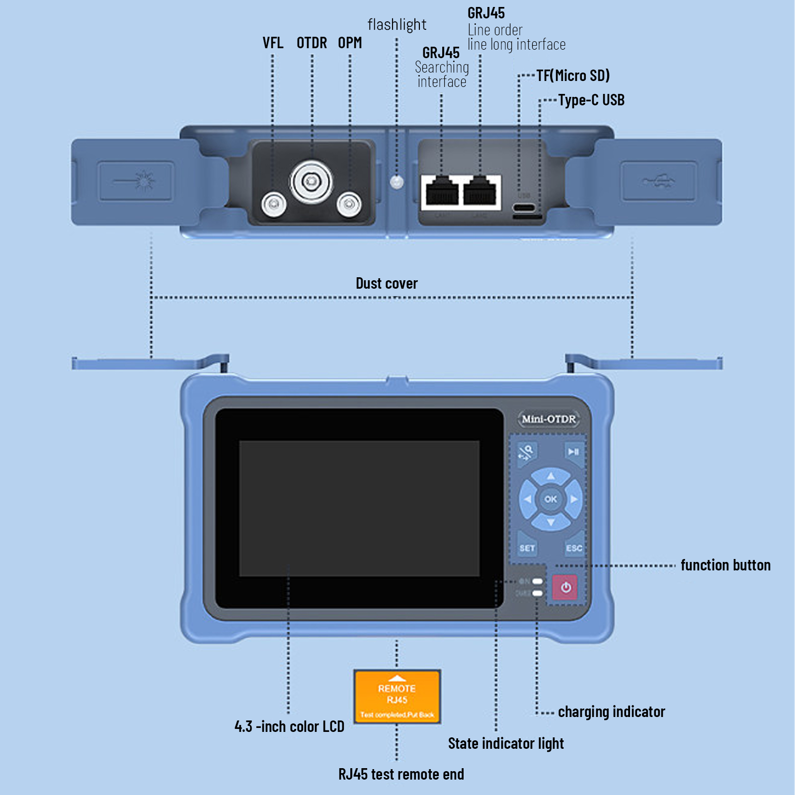 OTDR NK4000 de Doble Longitud  - Optical Time Domain Reflectometer Otdr 1310 1550Nm reseña y precio