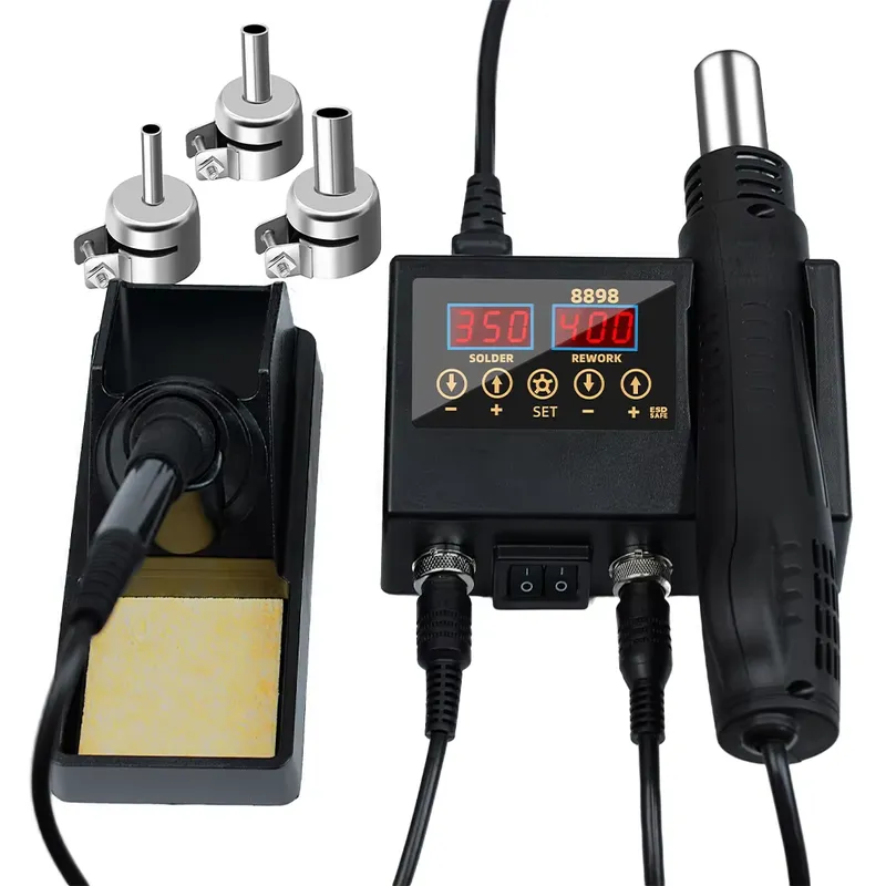 Estación de Soldadura de Aire  - Smd Rework Station Hot Air Soldering 2 In 1 reseña y precio