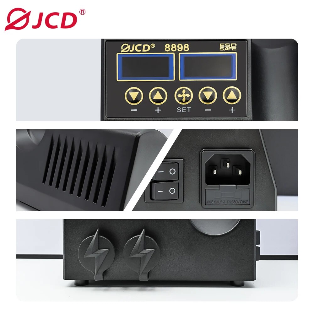 JCD-Estación de soldadura 2 en - Smd Rework Station Hot Air Soldering 2 In 1 reseña y precio