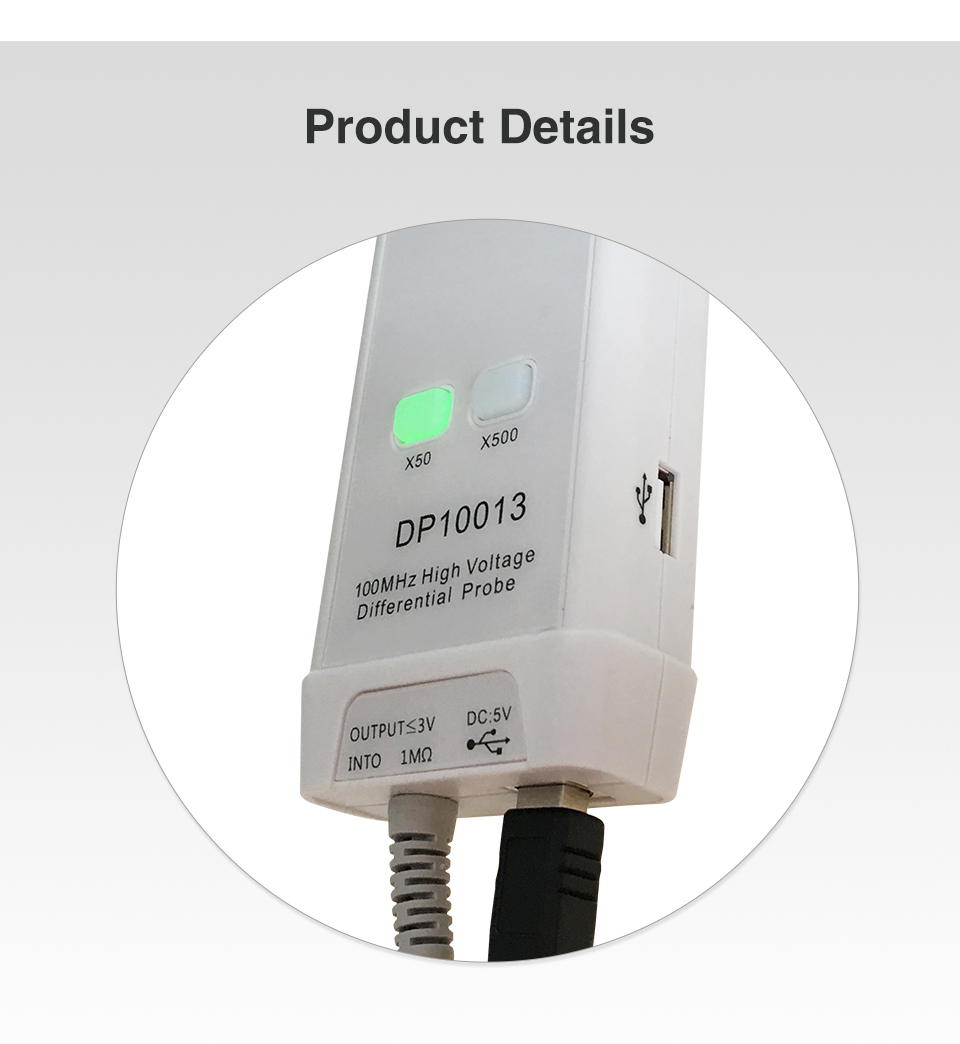 2025Micsig Osciloscopio 1300V  - High Voltage Differential Probe 100Mhz 1300V reseña y precio