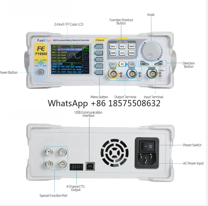 Generador de señal de función  - Dual Channel Arbitrary Waveform Function Generator 60Mhz reseña y precio