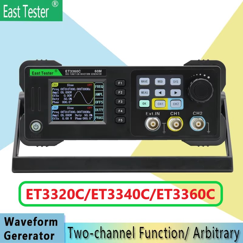 East Tester ET3320/40/60C Mini - Dual Channel Arbitrary Waveform Function Generator 60Mhz reseña y precio