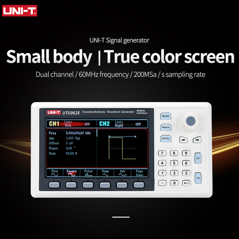 UNI-T UTG932E UTG962E función  - Dual Channel Arbitrary Waveform Function Generator 60Mhz reseña y precio