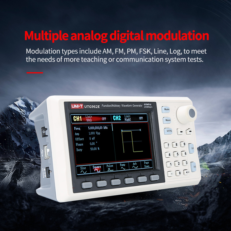 UNI-T UTG932E UTG962E función  - Dual Channel Arbitrary Waveform Function Generator 60Mhz reseña y precio