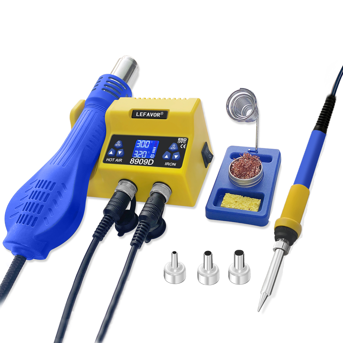 Estación de soldadura Digital  - Smd Rework Station Hot Air Soldering 2 In 1 reseña y precio