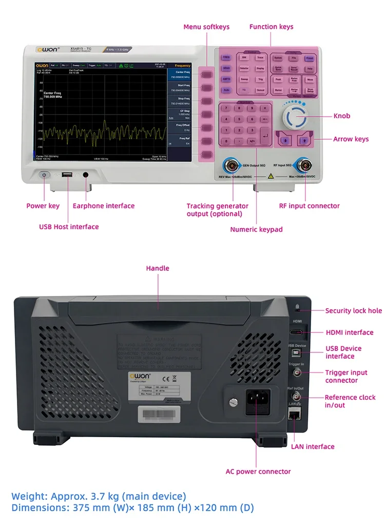 Analizador de Espectro de 9kHz - Spectrum Analyzer Tracking Generator 1.5Ghz reseña y precio