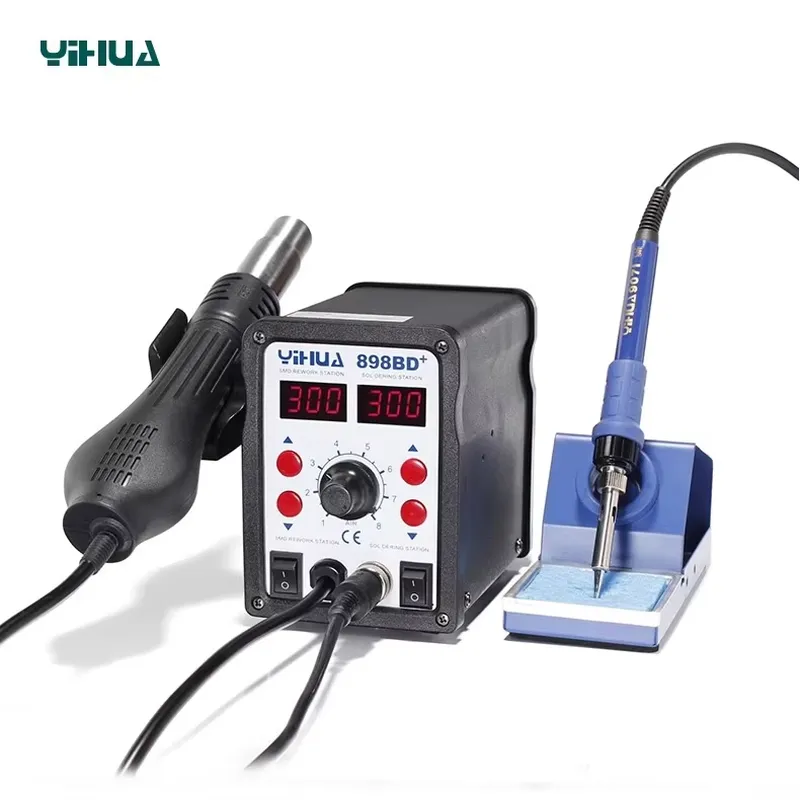 YIHUA 898BD+ 220V Estación de  - Smd Rework Station Hot Air Soldering 2 In 1 reseña y precio